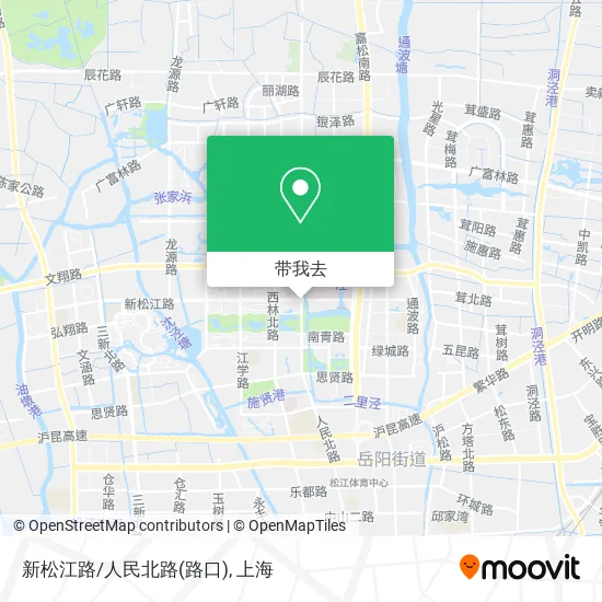 新松江路/人民北路(路口)地图