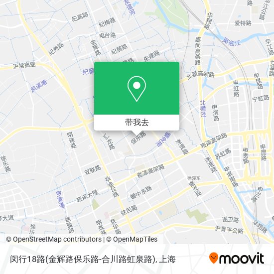 闵行18路(金辉路保乐路-合川路虹泉路)地图