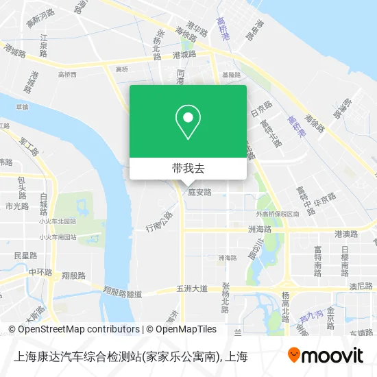 上海康达汽车综合检测站(家家乐公寓南)地图