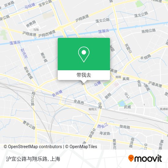 沪宜公路与翔乐路地图