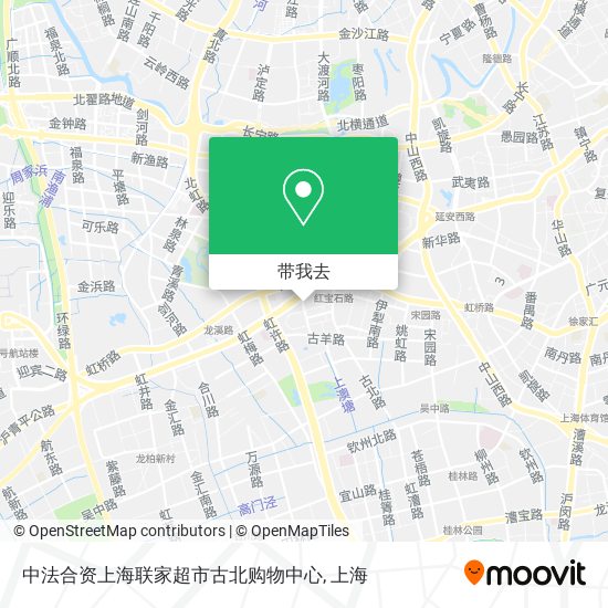 中法合资上海联家超市古北购物中心地图