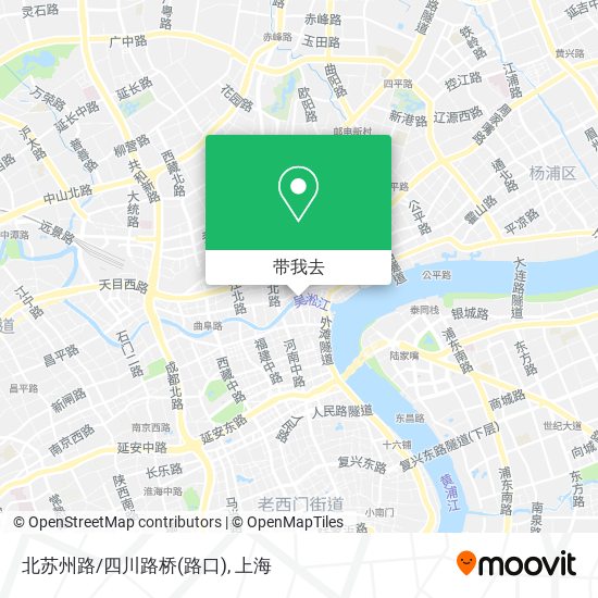 北苏州路/四川路桥(路口)地图