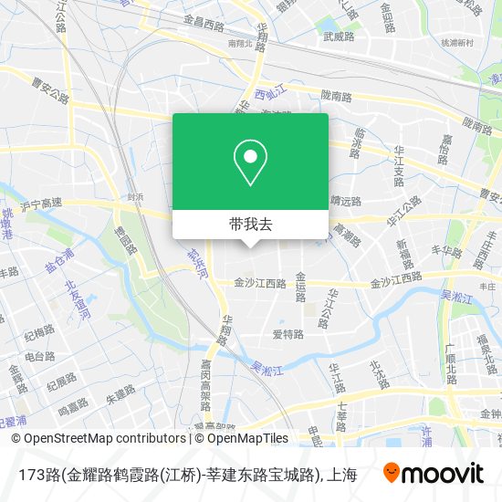 173路(金耀路鹤霞路(江桥)-莘建东路宝城路)地图