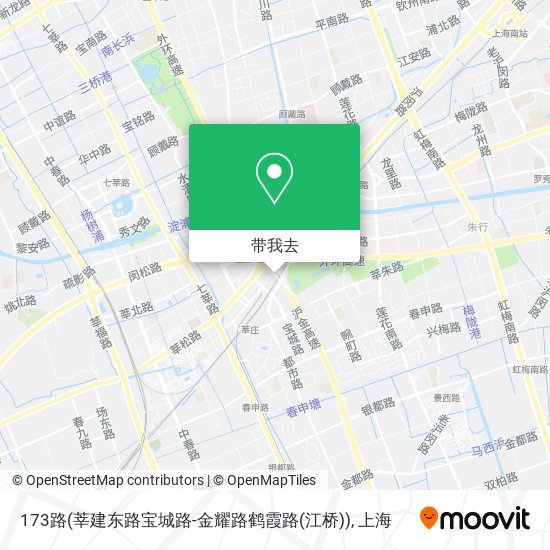 173路(莘建东路宝城路-金耀路鹤霞路(江桥))地图