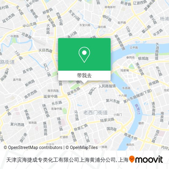 天津滨海捷成专类化工有限公司上海黄浦分公司地图