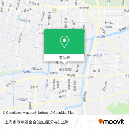 上海市老年基金会(金山区分会)地图