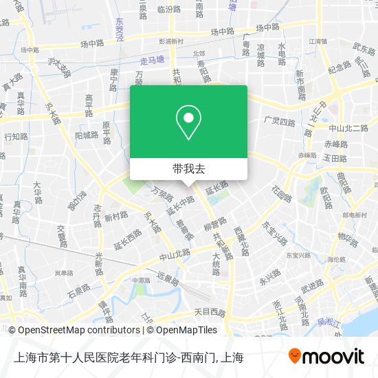 上海市第十人民医院老年科门诊-西南门地图