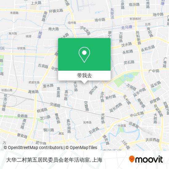 大华二村第五居民委员会老年活动室地图