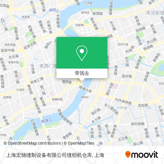 上海宏驰缝制设备有限公司缝纫机仓库地图