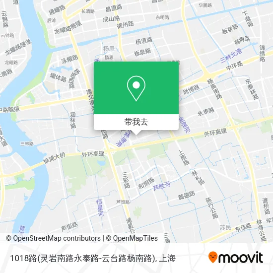 1018路(灵岩南路永泰路-云台路杨南路)地图