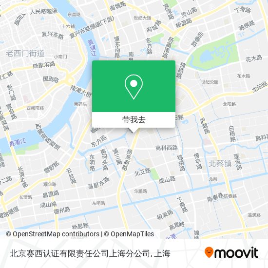 北京赛西认证有限责任公司上海分公司地图