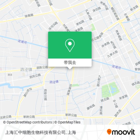 上海汇中细胞生物科技有限公司地图