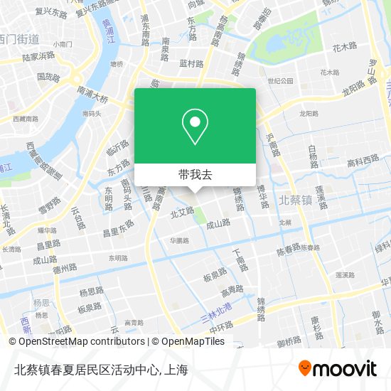 北蔡镇春夏居民区活动中心地图
