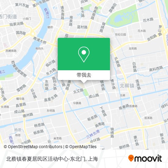 北蔡镇春夏居民区活动中心-东北门地图