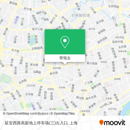 延安西路高架地上停车场(三)出入口地图