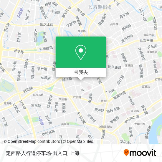 定西路人行道停车场-出入口地图