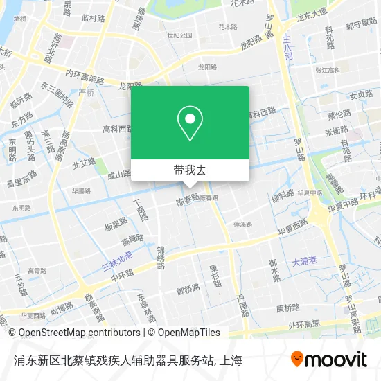 浦东新区北蔡镇残疾人辅助器具服务站地图