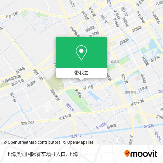 上海奥迪国际赛车场-1入口地图