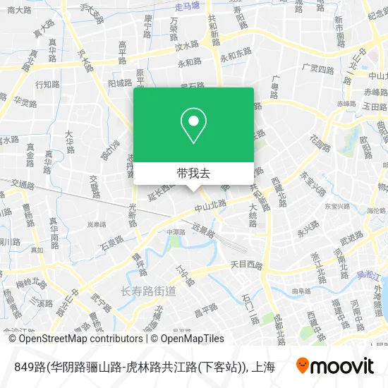 849路(华阴路骊山路-虎林路共江路(下客站))地图