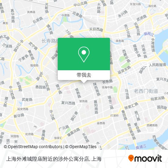 上海外滩城隍庙附近的涉外公寓分店地图