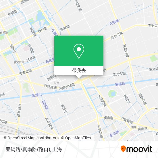 亚钢路/真南路(路口)地图