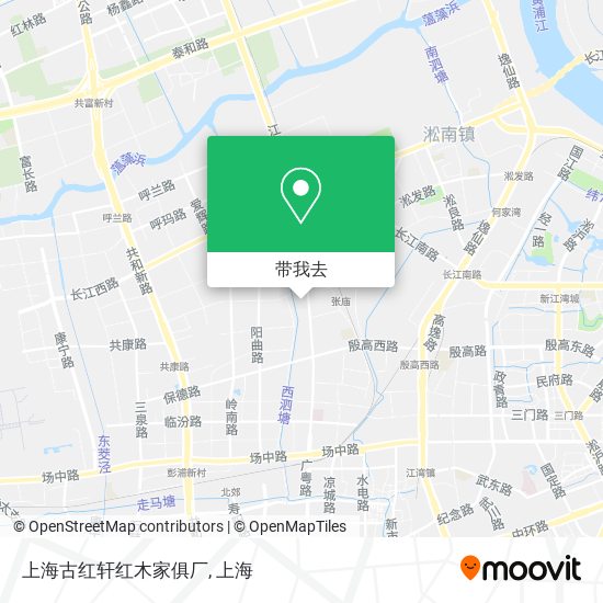 上海古红轩红木家俱厂地图