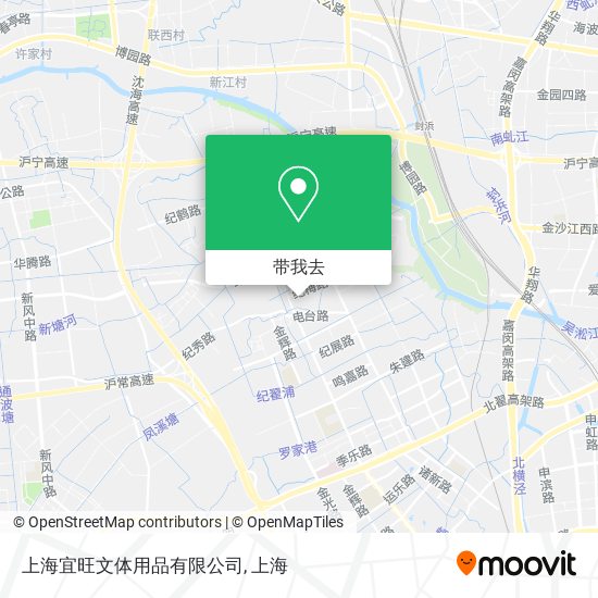 上海宜旺文体用品有限公司地图