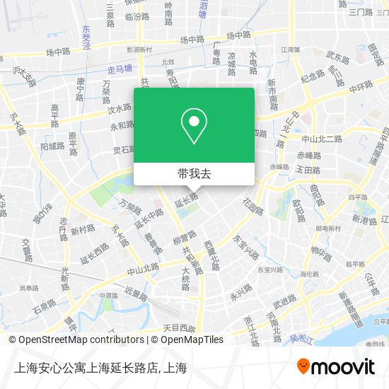 上海安心公寓上海延长路店地图