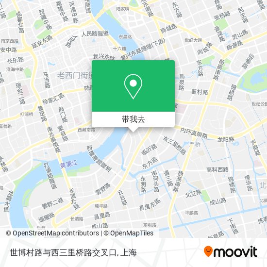 世博村路与西三里桥路交叉口地图