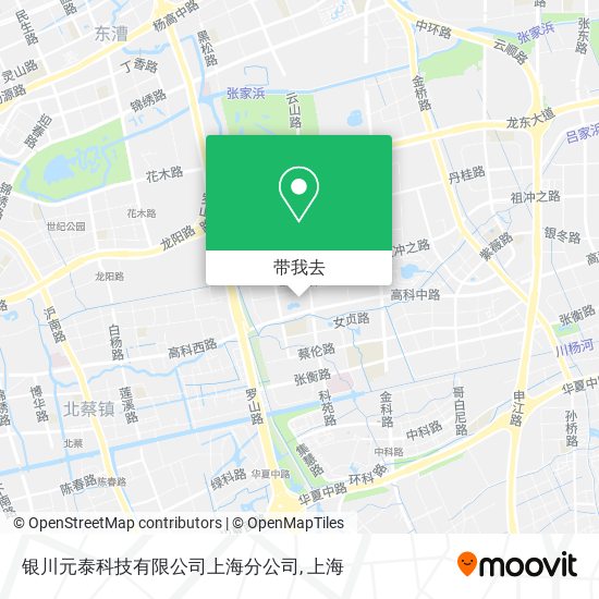银川元泰科技有限公司上海分公司地图