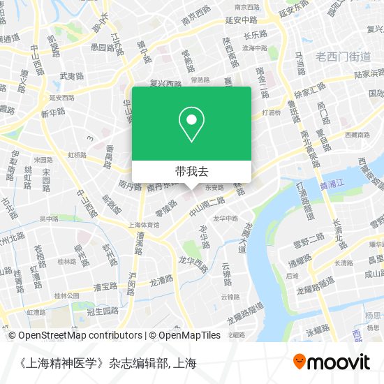 《上海精神医学》杂志编辑部地图