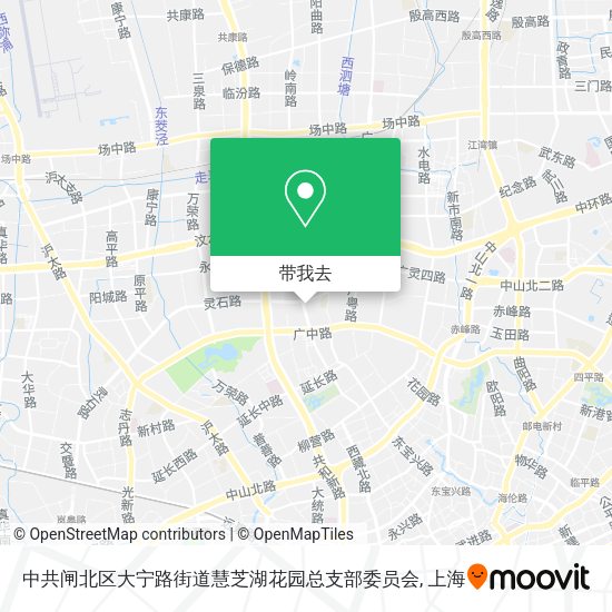 中共闸北区大宁路街道慧芝湖花园总支部委员会地图