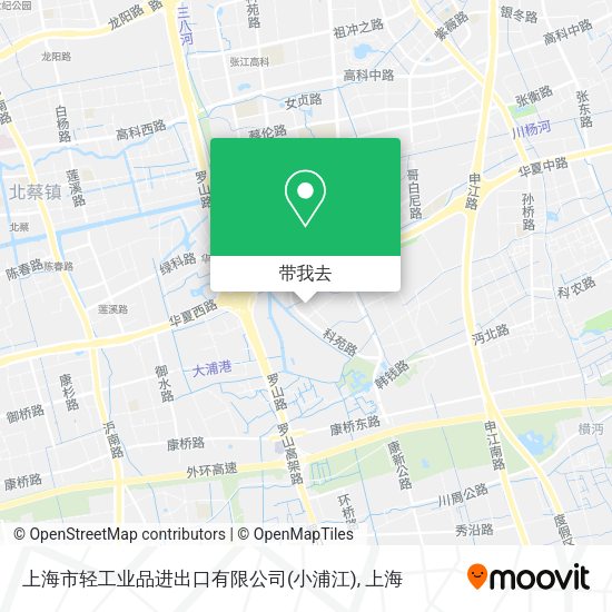 上海市轻工业品进出口有限公司(小浦江)地图