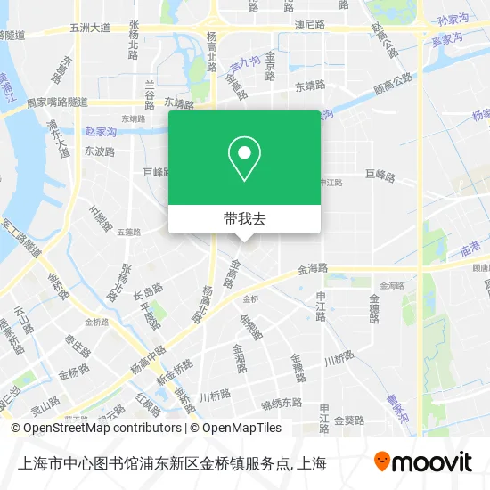 上海市中心图书馆浦东新区金桥镇服务点地图