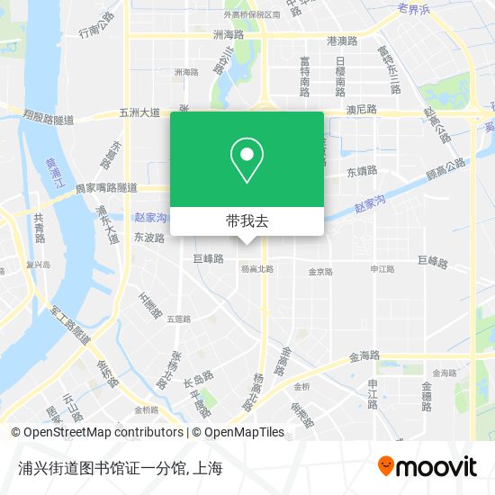 浦兴街道图书馆证一分馆地图