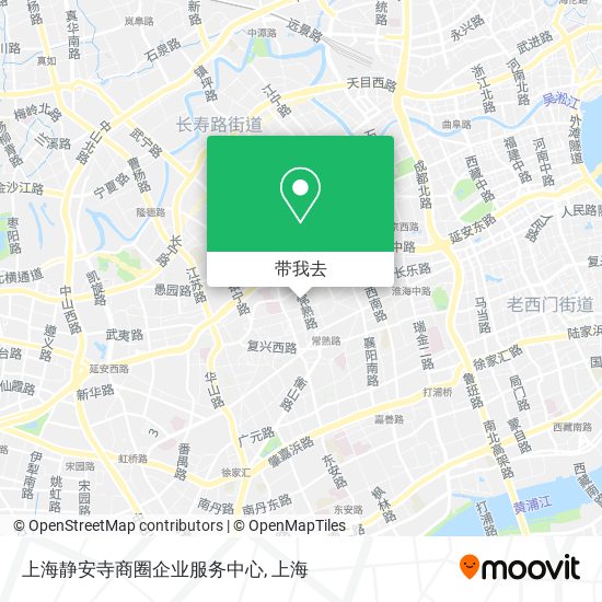 上海静安寺商圈企业服务中心地图