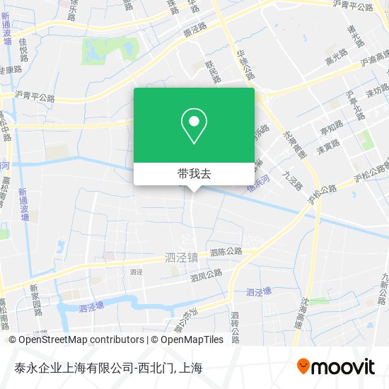 泰永企业上海有限公司-西北门地图