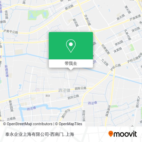 泰永企业上海有限公司-西南门地图