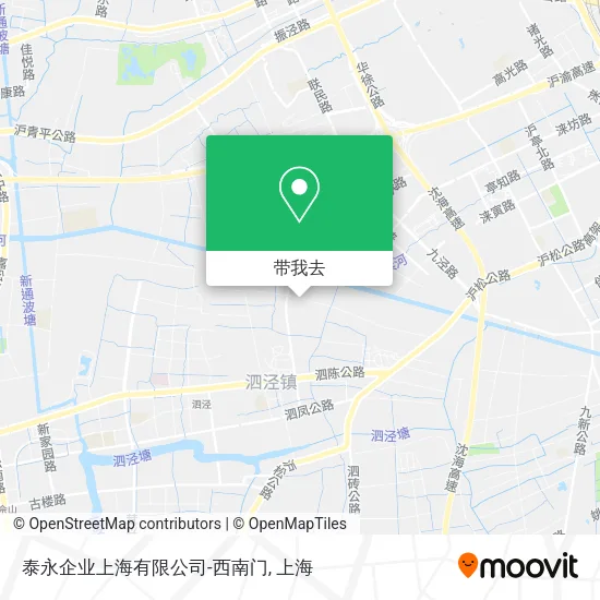泰永企业上海有限公司-西南门地图