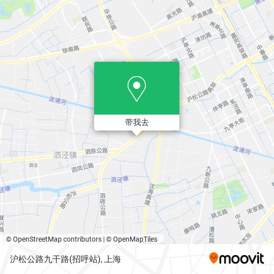 沪松公路九干路(招呼站)地图