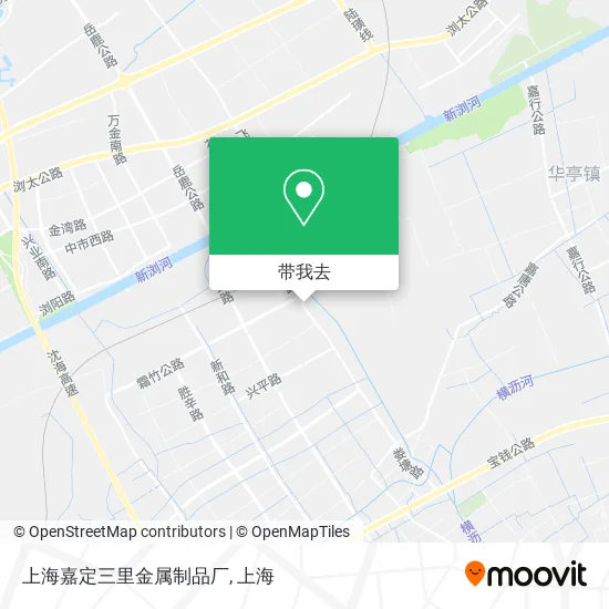 上海嘉定三里金属制品厂地图