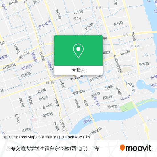 上海交通大学学生宿舍东23楼(西北门)地图