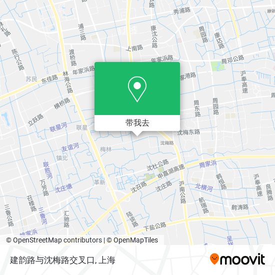 建韵路与沈梅路交叉口地图