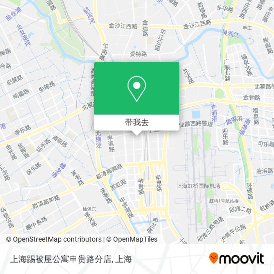 上海踢被屋公寓申贵路分店地图