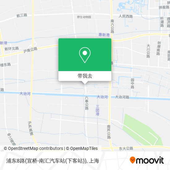 浦东8路(宣桥-南汇汽车站(下客站))地图