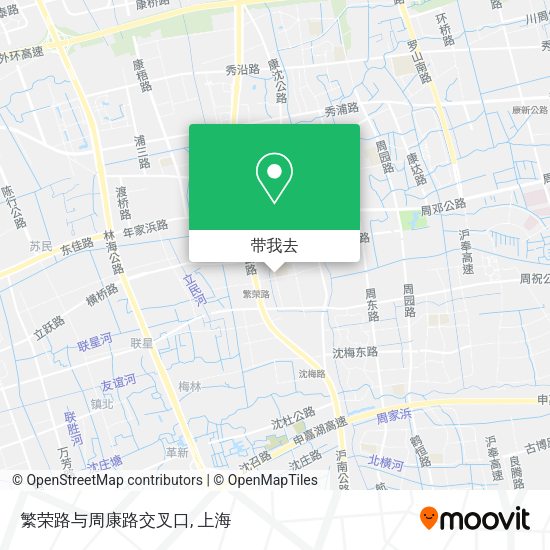 繁荣路与周康路交叉口地图