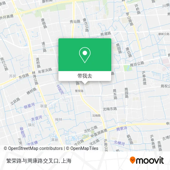繁荣路与周康路交叉口地图