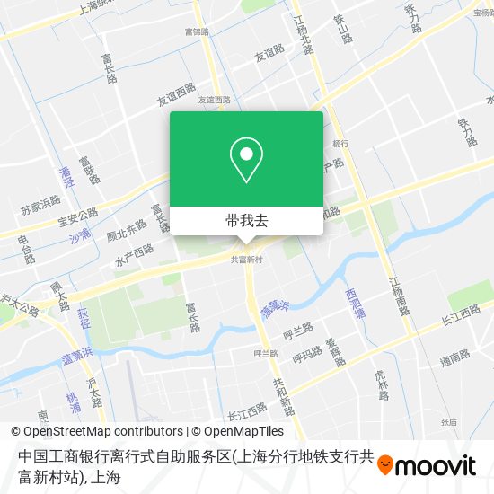 中国工商银行离行式自助服务区(上海分行地铁支行共富新村站)地图