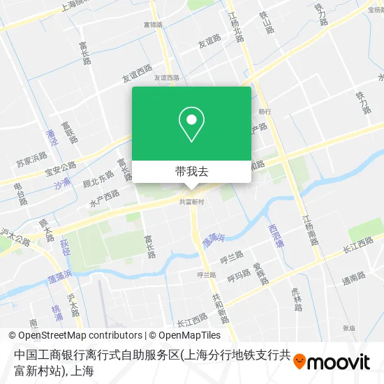 中国工商银行离行式自助服务区(上海分行地铁支行共富新村站)地图