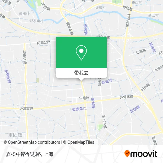 嘉松中路华志路地图